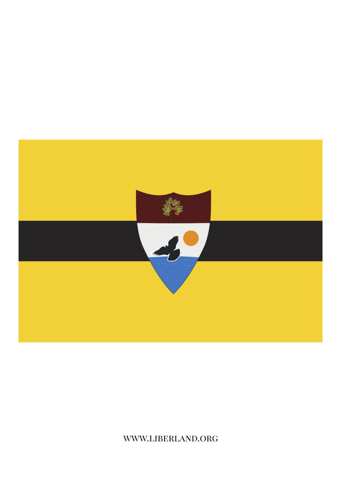 The flag of Liberland, the nascent 'micro nation' established by libertarian Czech politician Vit Jedlicka on April 13, 2015.