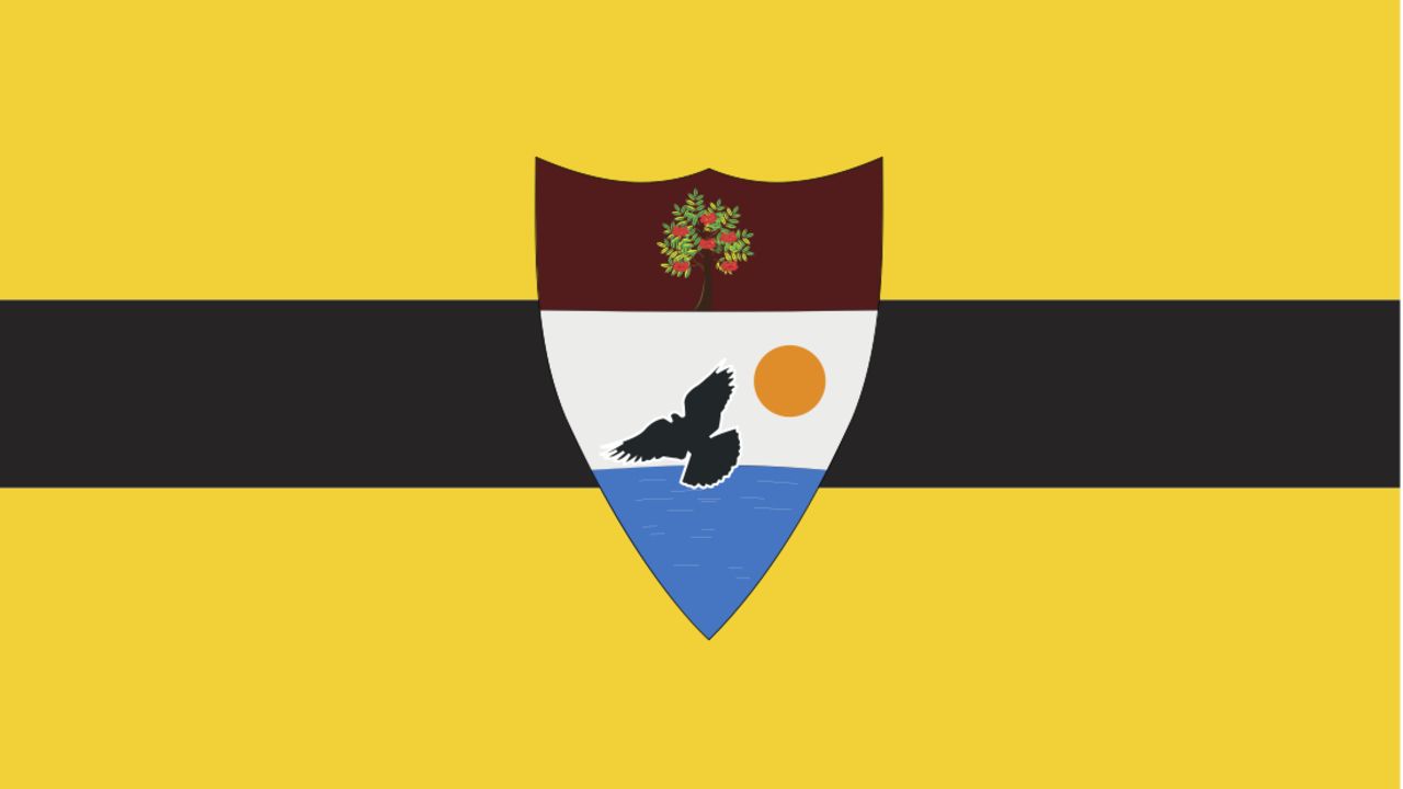 The flag of Liberland, the nascent 'micro nation' established by libertarian Czech politician Vit Jedlicka on April 13, 2015.