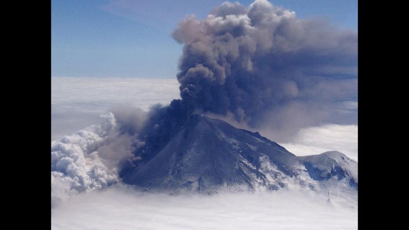 Alaska's Pavlof Volcano erupts on May 18, 2013. 