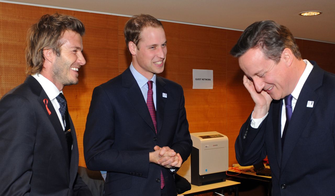 Beckham was less successful as a member of England's bid team for the 2018 World Cup. He is pictured here with fellow ambassadors Prince William and UK Prime Minister David Cameron in 2010 ahead of the controversial vote in which Russia won the right to stage soccer's showpiece event. 