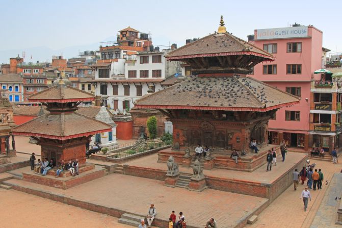 Patan Durbar Square in Patan, Nepal, a 5.5-mile drive from Kathmandu, is shown on April 13, 2014. 
