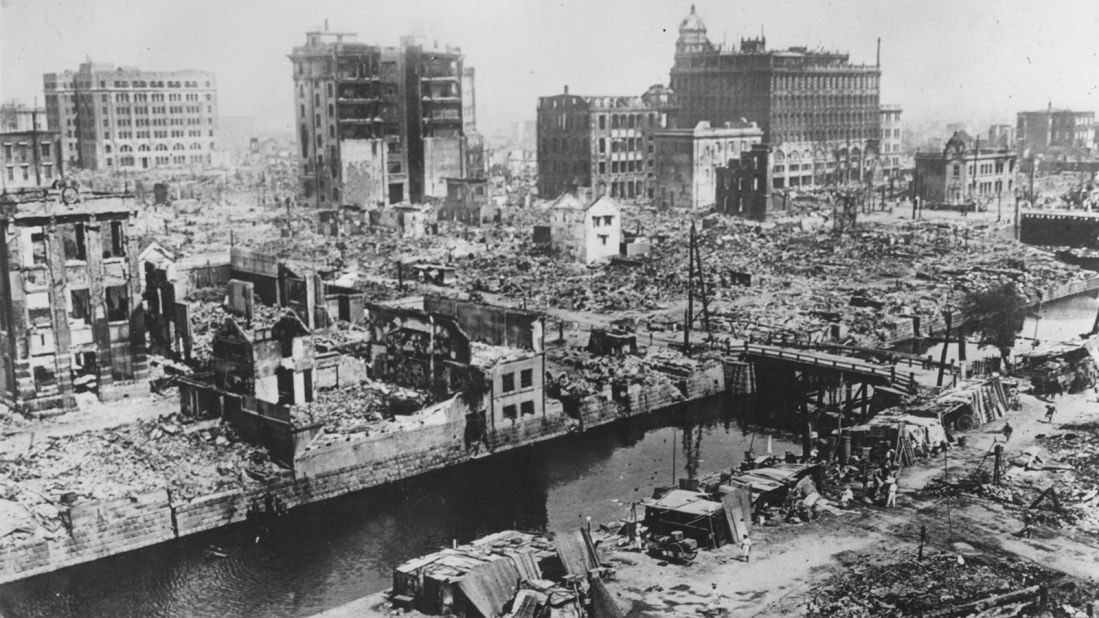 A 7.9 earthquake in the Tokyo-Yokohama area of Japan killed 142,800. The quake, which took place on September 1, 1923, caused firestorms and generated a tsunami.