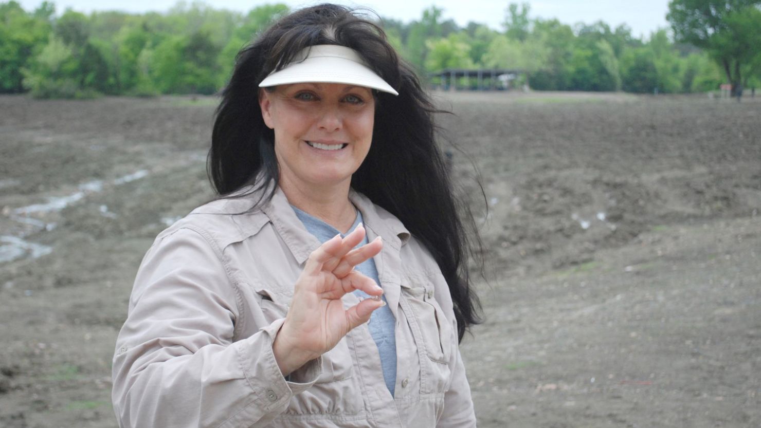 Susie Clark found a 3.69-carat white diamond at Arkansas's Crater of Diamonds State Park.