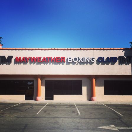 Floyd Mayweather Jr.'s boxing gym in Las Vegas, Nevada -- home to the "Money Team" stable of fighters.