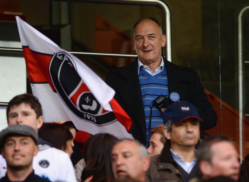 Here Ted Beckham watches his son playing the final game of his top-level career, for Paris Saint-Germain in May 2013. Beckham joined the French club on a five-month deal after leaving the U.S. and donated his reported $4.3 million salary to a children's charity.