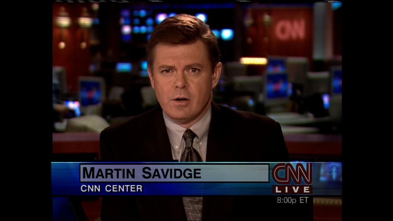 Martin Savidge anchors an 8 p.m. newscast from CNN's Atlanta headquarters on June 2, 2001.