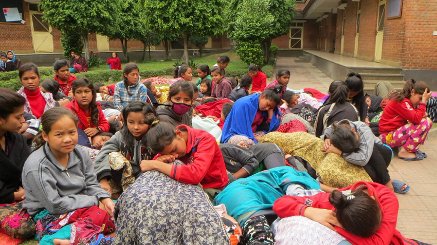Children on the grounds of Maiti Nepal in Kathmandu.  The organization is led by 2010 CNN Hero of the Year Anuradha Koirala.