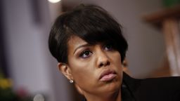 BALTIMORE, MD - APRIL 26: Baltimore Mayor Stephanie Rawlings-Blake takes questions at a news conference at Bethel AME Church, April 26, 2015 in Baltimore, Maryland. Rawlings-Blake discussed the recent unrest in Baltimore surrounding the death of Freddie Gray. Gray's funeral is scheduled for Monday morning. (Drew Angerer/Getty Images)