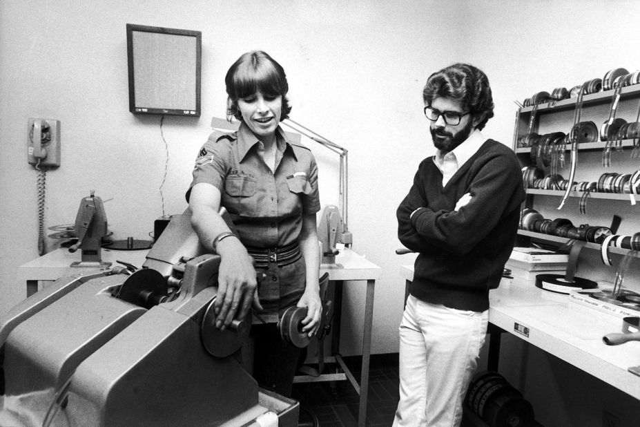 Film editor Marcia Lucas with her then-husband, director George Lucas, editing "Star Wars." The film gave George Lucas the power to call shots in Hollywood -- influence he used to do everything from market video games to produce films for one of his heroes, Japanese director Akira Kurosawa.