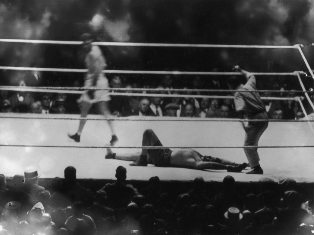 It was to be the first time an Argentine boxer would vie for the World Heavyweight title. Unfortunately it was not the night for Luis Angel Firpo, aka the "Wild Bull" of Pampa. <br /><br />Dempsey's title defense before a crowd of 80,000 at New York's Polo Grounds was a short but perhaps not too dignified affair. Firpo was knocked to the canvas seven times... in the first round. Dempsey was announced winner in the second round by KO after dropping Firpo 11 times in total.  The bout lasted just three minutes and 57 seconds.