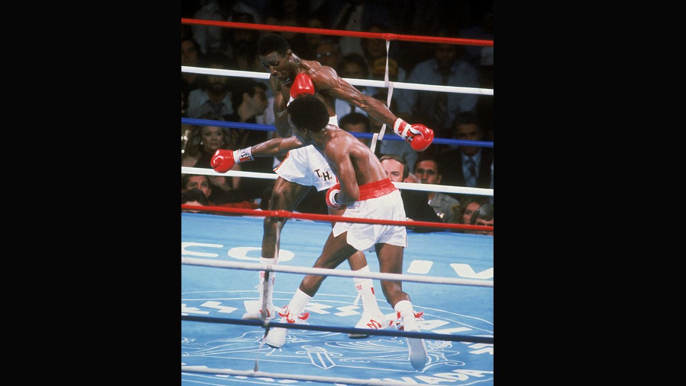 Dubbed "The Showdown," the stakes were high going into the World Welterweight Championships in 1981. Sugar Ray Leonard  was the WBC champion while Thomas Hearns remained undefeated going into the fight and owner of the WBA crown.<br /><br />The two landed punch after punch for 12 rounds by which point Leonard's trainer Angelo Dundee wailed to his fighter:  "You're blowing it, son!" <br /><br />"Sugar" found renewed vigor in his legendary trainer's desperate calls erupting with a force Hearns could not have expected and threw him against the ropes. It was enough as Leonard continued to repeatedly pummel Hearns in the 14th before the referee ended the night's festivities at Caesars Palace. 