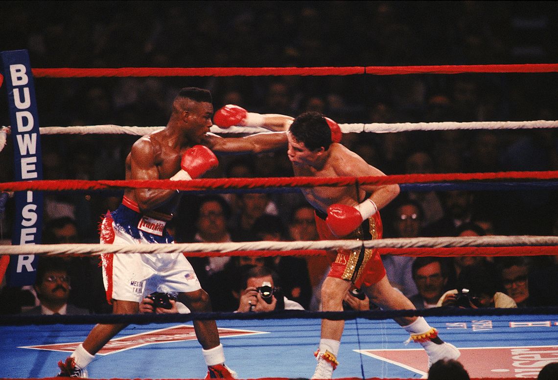 A brutal battle billed as "Thunder vs. Lightning" -- this clash is arguably one of the most contentious bouts in boxing history with an dramatic ending like no other. <br /><br />Chavez threw countless punches to no avail as Taylor's speed allowed him to delicately evade each attempt. But when he did connect, Taylor certainly felt it. <br /><br />Exhausted by the fierce pace, Taylor was wiped out by the 12th, even falling as he tried to deliver a blow. Chavez seized his moment and unleashed with one minute of boxing prowess on his weakened challenger, who eventually succumbed, dropping to the floor. <br /><br />Here's where it gets murky. Fight ref Richard Steel asked if Taylor could continue. Some argue Taylor nodded an affirmative response. But with no verbal answer, Steel declared Chavez winner by TKO with a staggering two seconds left on the clock. 