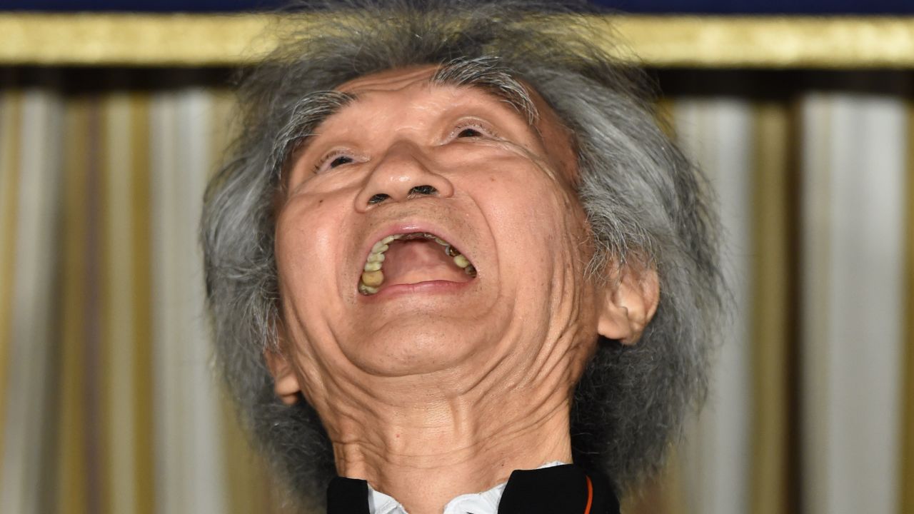 Is Seiji Ozawa flashing that outgoing Kansai humor? Who knows? The famed conductor studied in Tokyo but was actually born in China.
