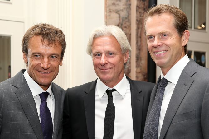 Wilander can count himself as the middle man in a generation of Swedish tennis greats along with Bjorn Borg (centre) and Stefan Edberg (right). Wilander says he copied Borg's style. "His game was never missing, never getting tired, never showing emotion," he explains.
