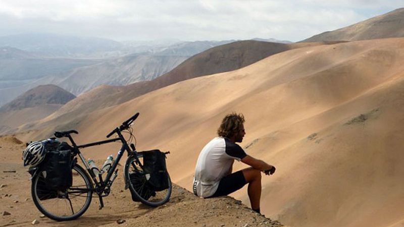 Around the world on sale on a bicycle