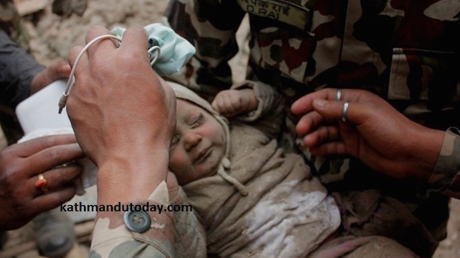A 4-month-old boy was pulled from rubble at least 22 hours after Saturday's earthquake in Nepal.