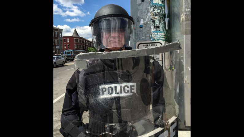 While some protesters defied the curfew and faced off with police, the confrontation was essentially a staring contest -- each side waiting to see what the other side would do.