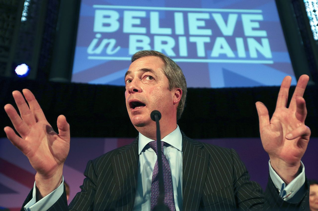 Nigel Farage is the leader of the Independence Party, a populist political party.