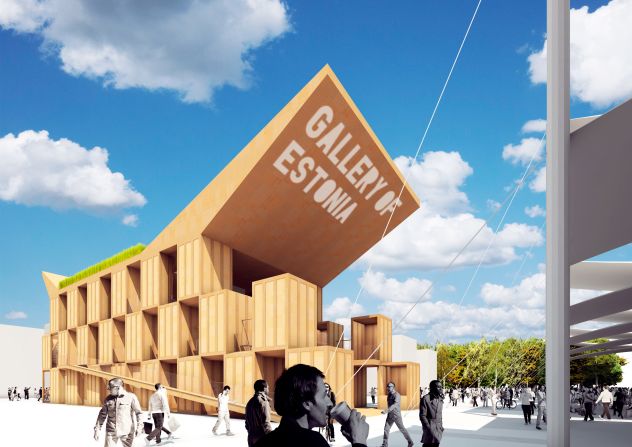 Three floors of shifting wooden blocks create the "nesting boxes" which contain the best of <a target="_blank" target="_blank">Estonia's</a> culinary culture, with Nordic food and drinks inspired by its nature. Energy swings at the ground floor can be used by visitors to produce electricity and see how much effort translates into the energy required for everyday tasks like charging a phone.