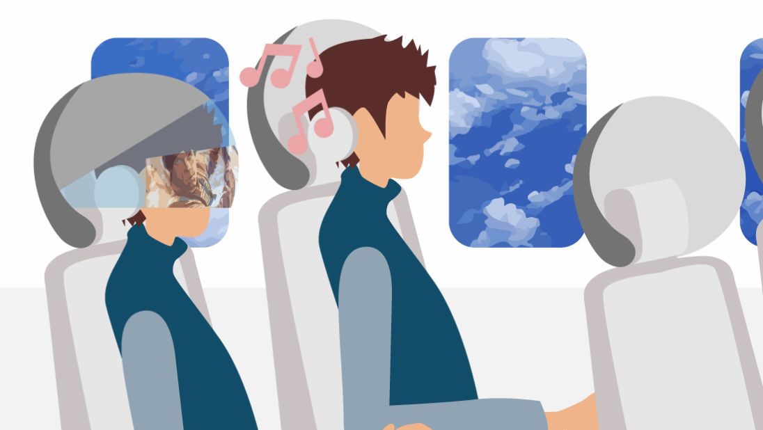 In-flight entertainment may soon evolve from glitchy headphones and seatback screens. If <a href="http://pdfpiw.uspto.gov/.piw?PageNum=0&docid=08814266&IDKey=BCBE374CDCBD%0D%0A&HomeUrl=http%3A%2F%2Fpatft.uspto.gov%2Fnetacgi%2Fnph-Parser%3FSect1%3DPTO1%2526Sect2%3DHITOFF%2526d%3DPALL%2526p%3D1%2526u%3D%25252Fnetahtml%25252FPTO%25252Fsrchnum.htm%2526r%3D1%2526f%3DG%2526l%3D50%2526s1%3D8814266.PN.%2526OS%3DPN%2F8814266%2526RS%3DPN%2F8814266" target="_blank" target="_blank">a patent Airbus filed last August </a>is anything to go by, we may all find ourselves fully immersed in the movie (or video game, or concert) with the help of virtual reality helmets (that patent even hints there may be an olfactory function). The patent states the helmets would provide "sensorial isolation," thereby reducing stress for nervous flyers.