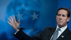 Former US Republican Senator from Pennsylvania Rick Santorum speaks at the Conservative Political Action Conference (CPAC) in National Harbor, Maryland, on March 15, 2013.