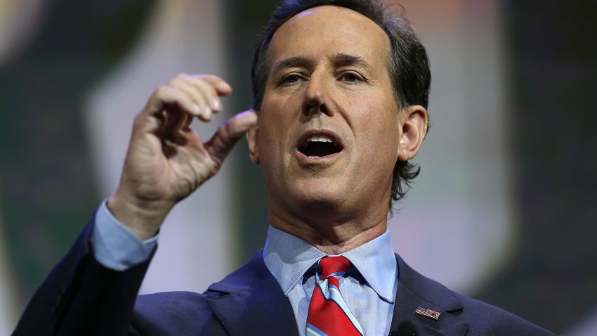 Former U.S. Sen. Rick Santorum (R-PA) speaks during the NRA-ILA Leadership Forum at the 2015 NRA Annual Meeting & Exhibits on April 10, 2015 in Nashville, Tennessee.