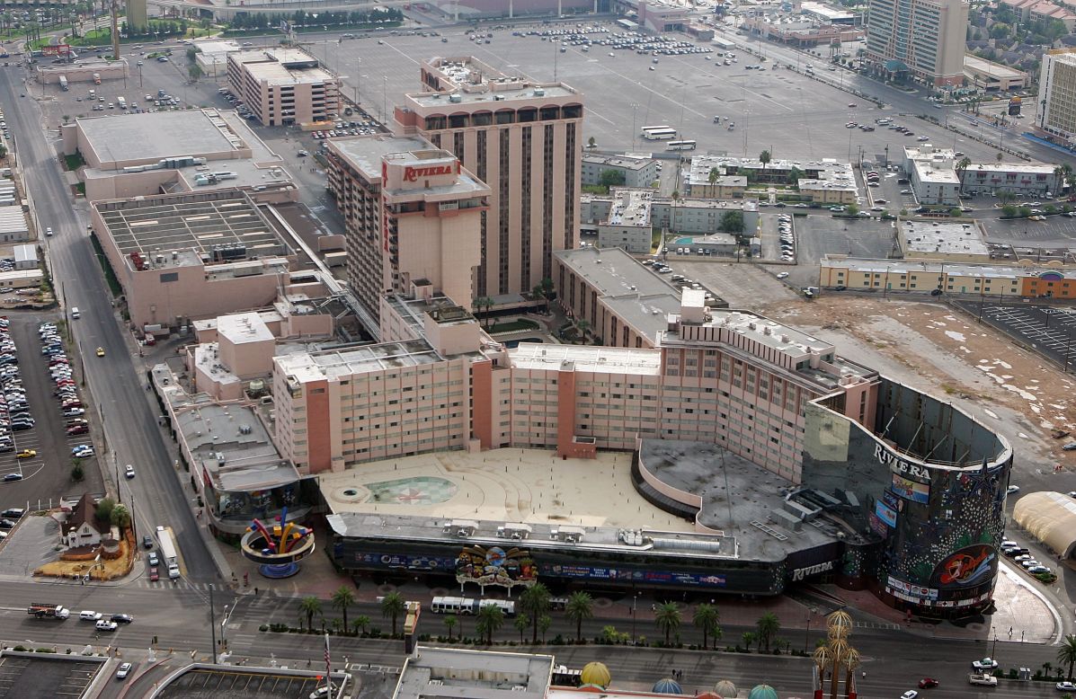 The Riviera is shown from the air in October 2005. As newer, flashier hotels crowded the Strip in the 1990s and 2000s, its popularity waned.