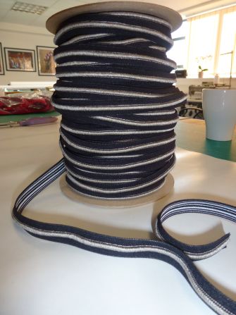 UK company SmartLife weaves its conductive yarns into the tape, pictured, which is then sewn into clothing in relevant places to act as a detector.