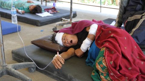 The district hospital in Gorkha is overflowing with patients, mostly from the northern part of the district.