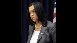 Marilyn Mosby, Baltimore City Attorney, speaks in a February 2015 file image. 