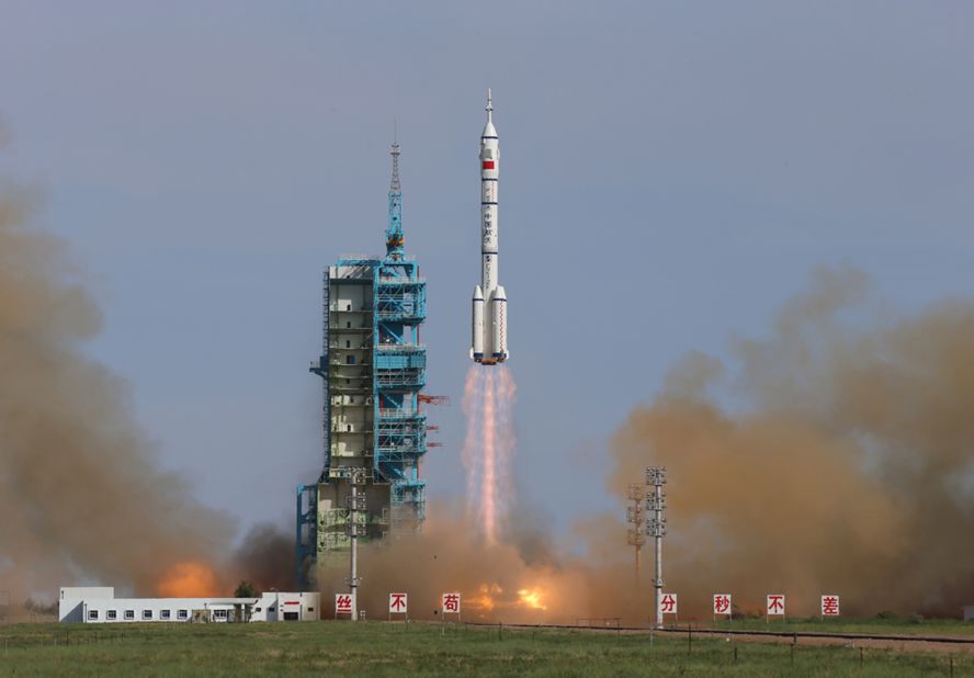 Shenzhou-10 was China's fifth manned space mission. The Shenzhou-10 spaceship, propelled by a Long March-2F rocket, blasted off from the Jiuquan Satellite Launch Center in the Gobi Desert on June 11, 2013.