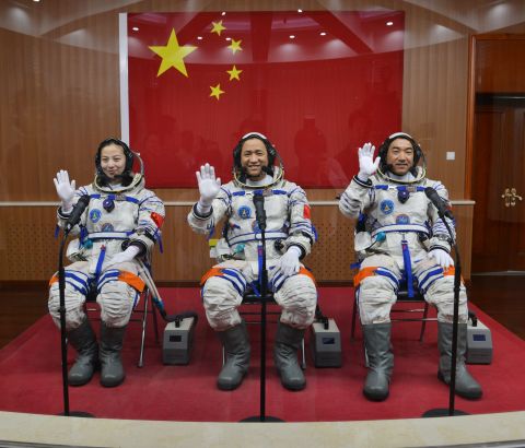 The crew for this mission included a woman, Wang Yaping, and two male astronauts, Nie Haisheng and Zhang Xiaoguang.