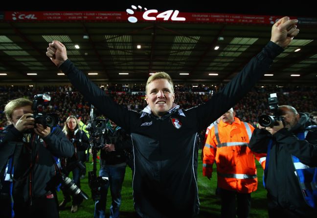 Eddie Howe, the Bournemouth manager, led the club to promotion after six years in the job. During his two spells at the club, he guided the club from the bottom division to England's top-flight.