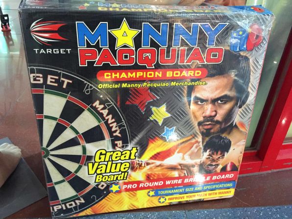 An official Manny Pacquiao dart board -- also known as the champion board.