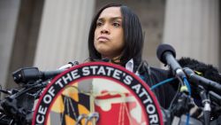 BALTIMORE, MD - MAY 01: Baltimore City State's Attorney Marilyn J. Mosby announces that criminal charges will be filed against Baltimore police officers in the death of Freddie Gray on May 1, 2015 in Baltimore, Maryland. Gray died in police custody after being arrested on April 12, 2015. (Photo by Andrew Burton/Getty Images)