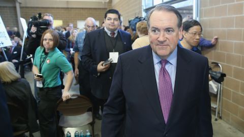 Huckabee, here at a the Iowa Ag Summit in March 2015, served two terms as governor.
