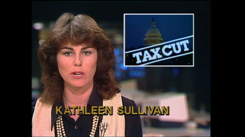 Kathleen Sullivan anchors a 1981 broadcast. The graphics were rather basic compared to what you see today.