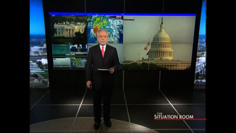 Wolf Blitzer comes out of a commercial break in a 2007 broadcast of "The Situation Room." "The Situation Room" first aired in 2005.