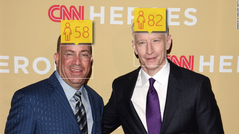 Here's CNN's 50-year-old CEO Jeff Zucker and 47-year-old anchor Anderson Cooper, presented without comment. Microsoft, can you explain this one?