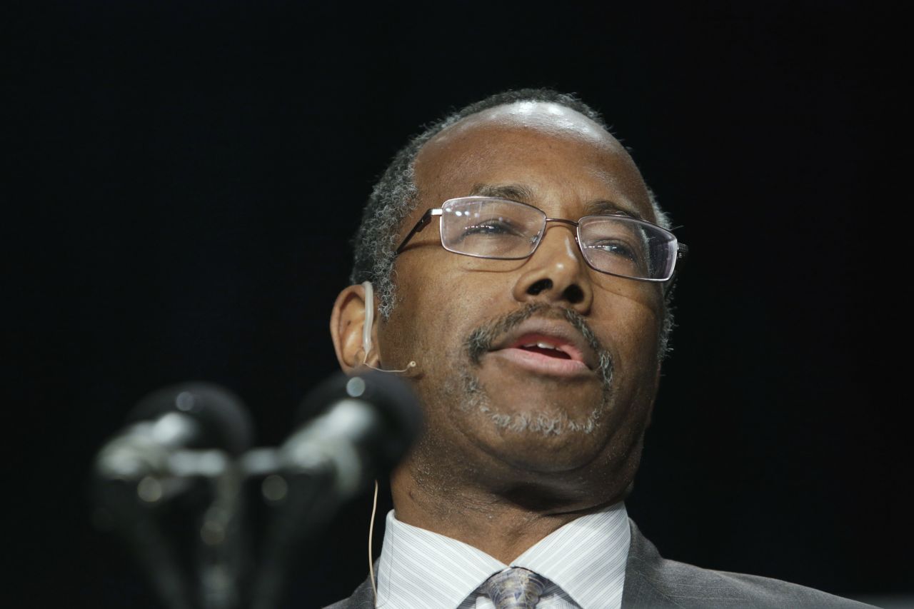 Carson speaks during the National Prayer Breakfast at the Washington Hilton on February 7, 2013, in Washington.