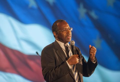 Carson delivers the keynote address at the Wake Up America gala event on September 5, 2014, in Scottsdale, Arizona.
