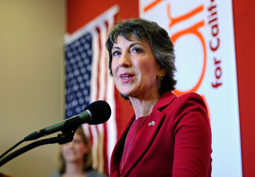 Fiorina concedes defeat to her rival Sen. Barbara Boxer, D-California, during a news conference at her Irvine campaign headquarters on November 3, 2010, in Irvine, California. 