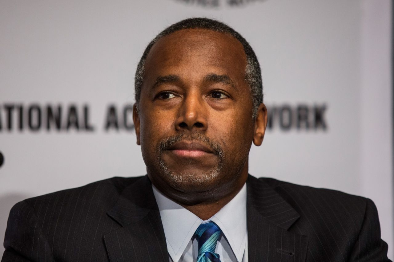 Ben Carson attends the National Action Network (NAN) national convention at the Sheraton New York Times Square Hotel on April 8, 2015, in New York City.