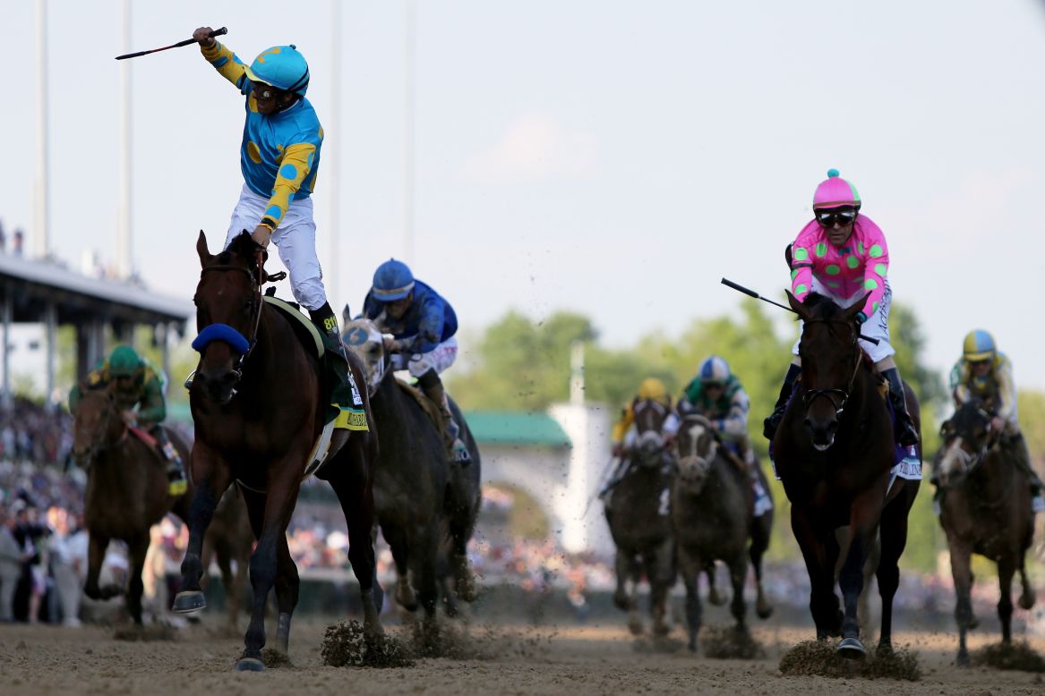 But Espinoza brought American Pharoah home for their fifth successive victory together for owner Ahmed Zayat. 
