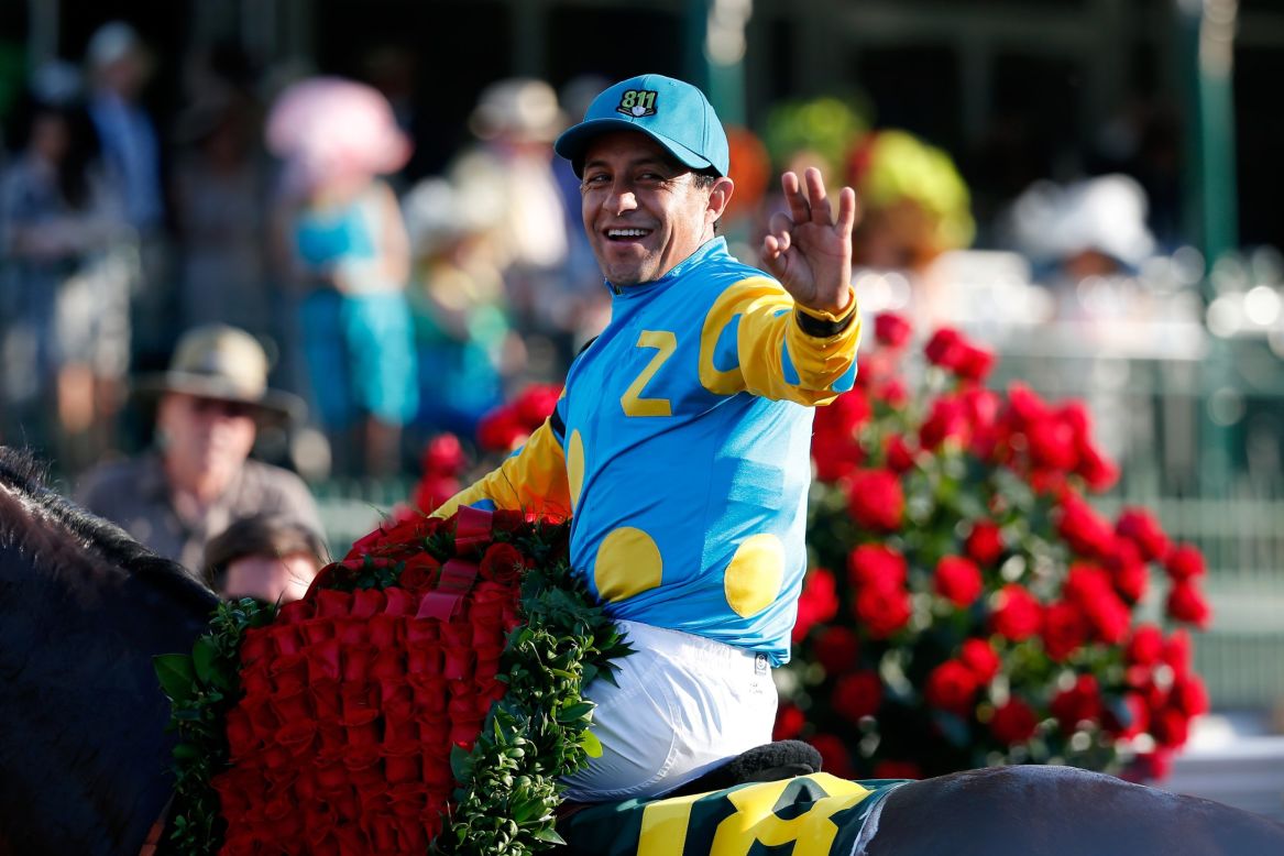 Jockey Victor Espinoza won the famous "Run for the Roses" for the third time. 