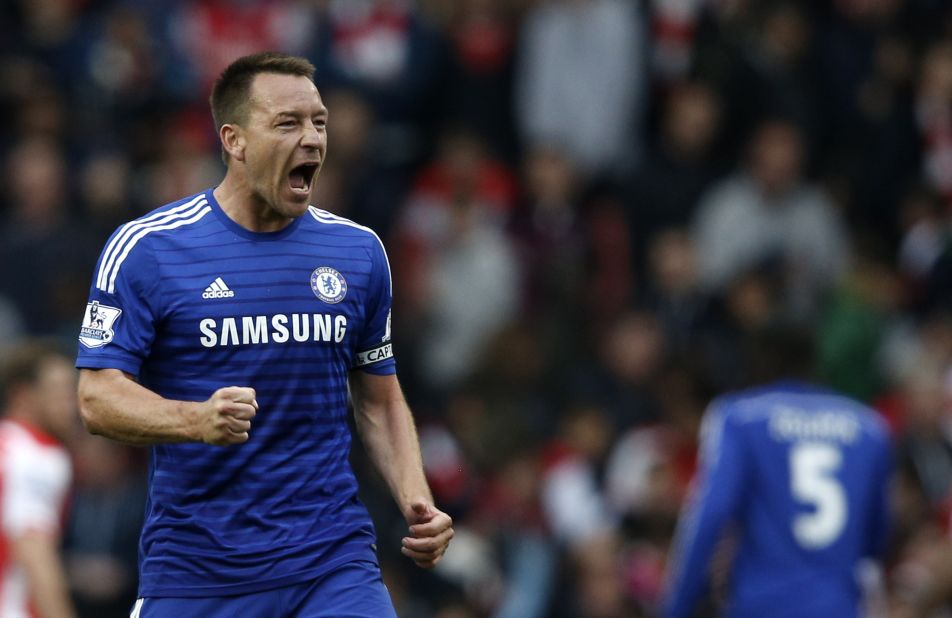 Captain fantastic. John Terry epitomizes the fighting character of Chelsea's defensive resolve in the crucial goalless draw against nearest challengers Arsenal last month.