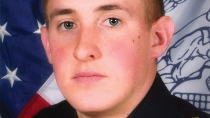 New York Police Department officer Brian Moore was shot while trying trying to question a man in Queens, New York on Saturday, May 2, 2015. He died Monday, May 4.