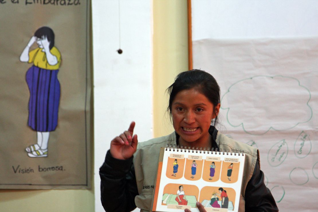 Juanita Tzunún helps educate and empower indigenous women to become volunteer "health promoters" in their communities.