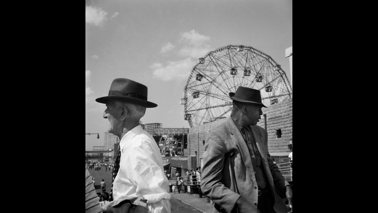 Two men go their separate ways on Coney Island in 1959. Photographer Mario DiGirolamo's book "<a href="http://www.mariodigirolamo.com/books/" target="_blank" target="_blank">Visione: A Midcentury Photographic Memoir</a>" uncovers quiet, long-ago moments shot in New York and Rome in the 1950s and 1960s.