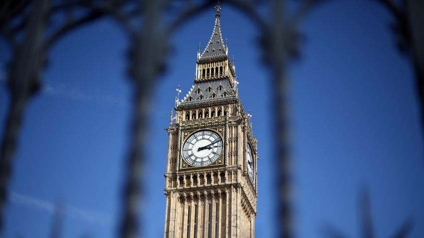Elizabeth Tower, commonly called Big Ben, is pictured on April 1, 2015 in London, United Kingdom. Parliament has been dissolved as campaigning gets under way by the political parties ahead of the forthcoming general election on May 7th.